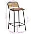 Taburetes de barra 4 uds 46x35,5x80 madera maciza