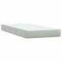 Cama box spring con colchón terciopelo gris claro 80x220