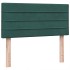 Cama box spring con colchón terciopelo verde oscuro 90x220