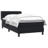 Cama box spring con colchón terciopelo negro 90x220