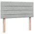 Cama box spring con colchón terciopelo gris claro 90x210