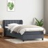 Cama box spring con colchón terciopelo gris oscuro 90x220