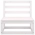 Set de salón de jardín de 4 pzas blanco madera maciza de
