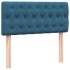 Cama box spring con colchón terciopelo azul oscuro 80x210