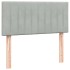 Cama box spring con colchón terciopelo gris claro 90x220