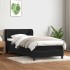 Cama box spring con colchón terciopelo negro 90x220