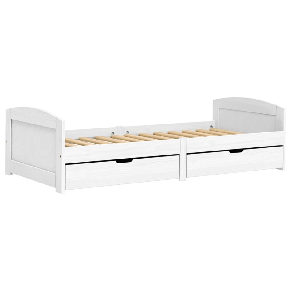 Sofá cama con 2 cajones madera maciza pino blanca IRUN