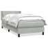 Cama box spring con colchón terciopelo gris claro 80x220