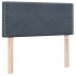 Cama box spring con colchón terciopelo gris oscuro 90x220