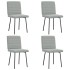 Sillas de comedor 4 unidades terciopelo gris