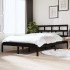 Estructura de cama de madera maciza de pino negro 140x190