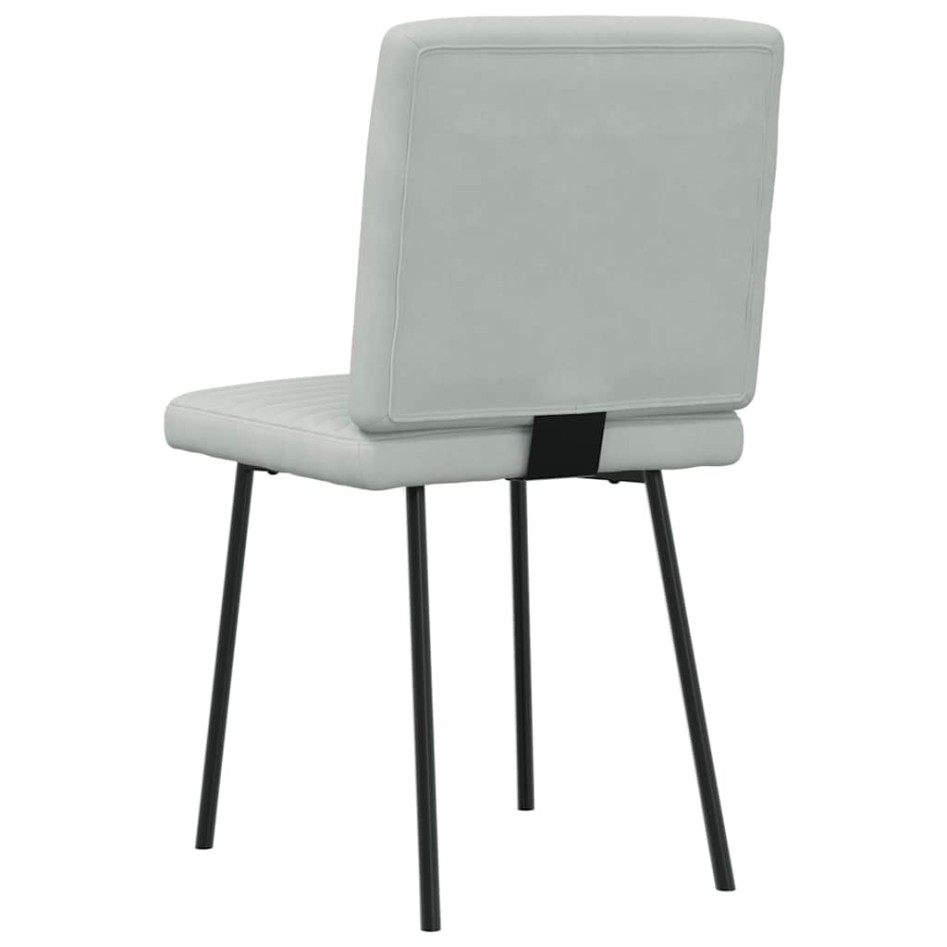 Sillas de comedor 4 unidades terciopelo gris