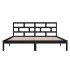 Estructura de cama de madera maciza de pino negro 140x190