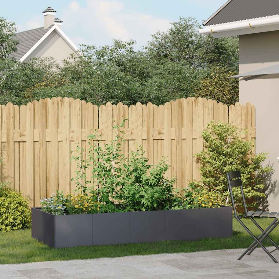 Jardinera acero gris antracita 200x80x40