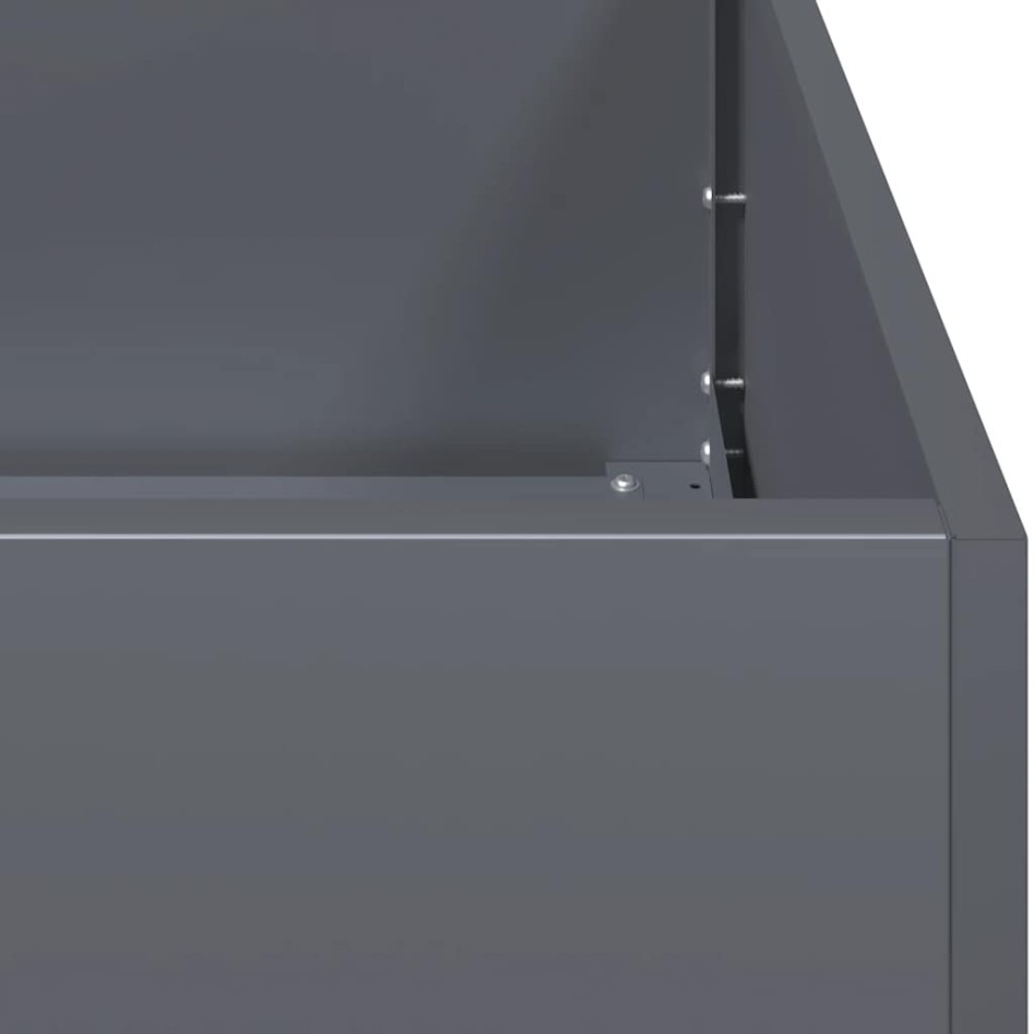 Jardinera acero gris antracita 200x80x40