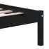 Estructura de cama de madera maciza de pino negro 140x190