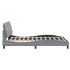 Estructura cama con LED sin colchón tela gris claro 120x200