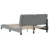 Estructura cama con LED sin colchón tela gris claro 120x200