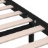 Estructura de cama de madera maciza de pino negro 140x190