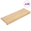 Alfombrilla escalera 30 uds 65x21x4 cm marrón