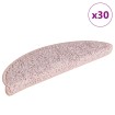 Alfombrilla escalera 30 uds rosa clara 65x21x4 cm