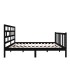 Estructura de cama de madera maciza de pino negro 140x190