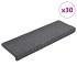 Alfombrilla escalera 30 uds 65x21x4 cm gris