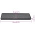 Alfombrilla escalera 30 uds 65x21x4 cm gris