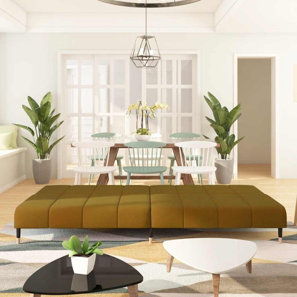 Sofá cama de 2 plazas terciopelo