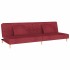 Sofá cama de 2 plazas con dos almohadas tela color