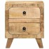 Mesilla de noche 2 uds 40x32x46 cm madera mango