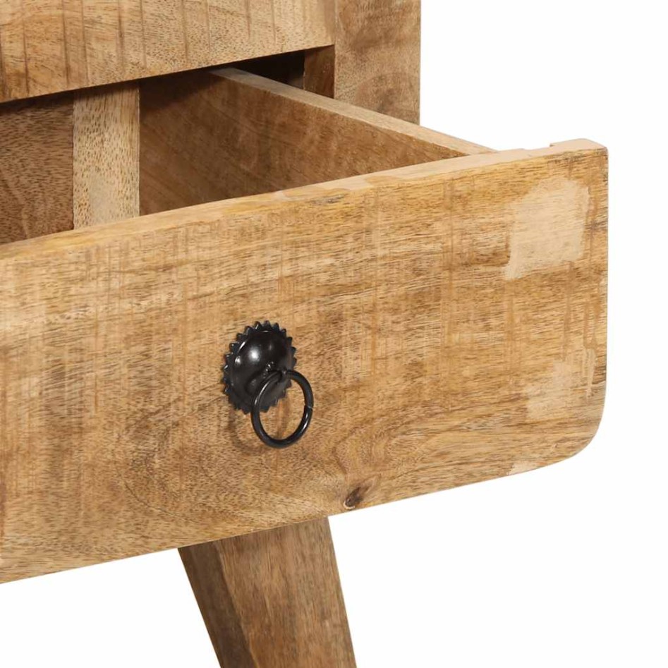 Mesilla de noche 2 uds 40x32x46 cm madera mango