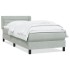 Cama box spring con colchón terciopelo gris claro 90x220