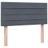 Cama box spring con colchón terciopelo gris oscuro 90x210