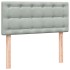 Cama box spring con colchón terciopelo gris claro 80x220