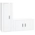Set de muebles de TV 2 pzas madera contrachapada blanco
