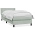 Cama box spring con colchón terciopelo gris claro 90x210