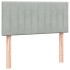Cama box spring con colchón terciopelo gris claro 90x210
