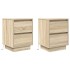 Mesillas de noche con luces LED 2 uds roble sonoma 38x34x50
