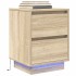 Mesillas de noche con luces LED 2 uds roble sonoma 38x34x50