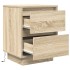 Mesillas de noche con luces LED 2 uds roble sonoma 38x34x50