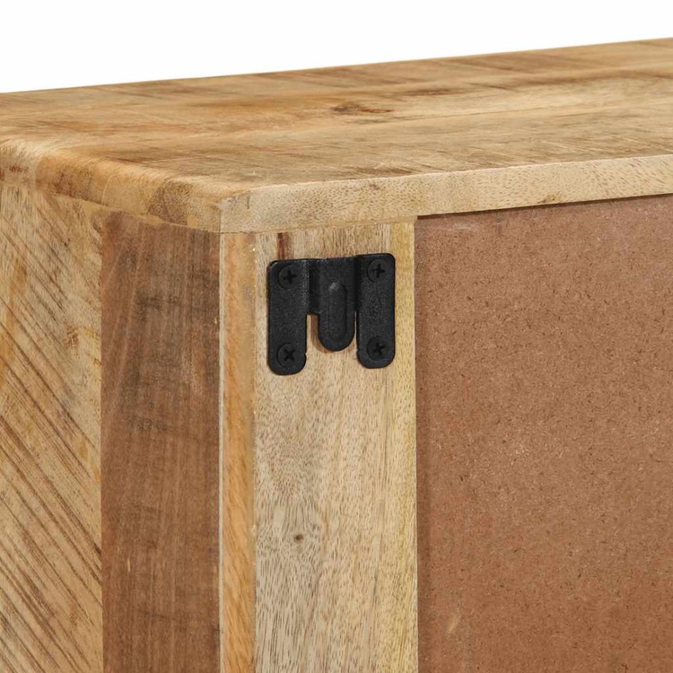 Mueble de TV de pared madera maciza mango rugosa 100x32x25