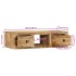 Mueble de TV de pared madera maciza mango rugosa 100x32x25