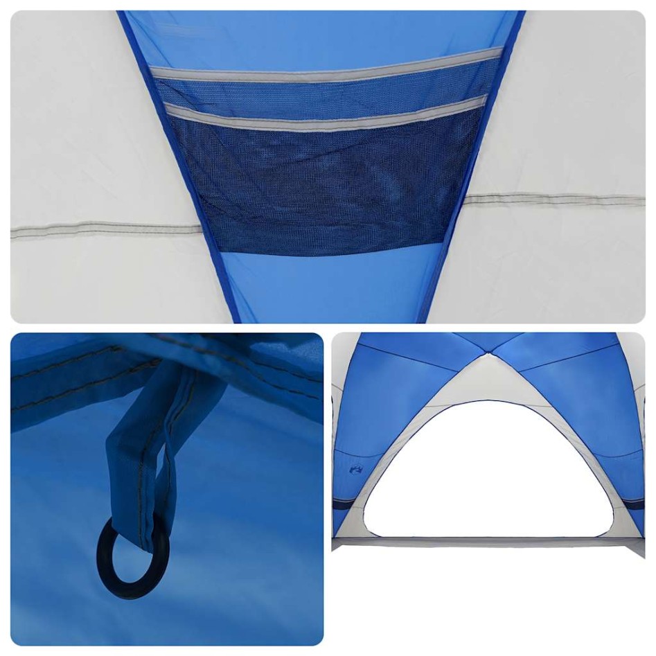 Tienda de fiesta impermeable azul