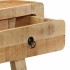 Mesa consola madera maciza de mango rugosa 90x32x75