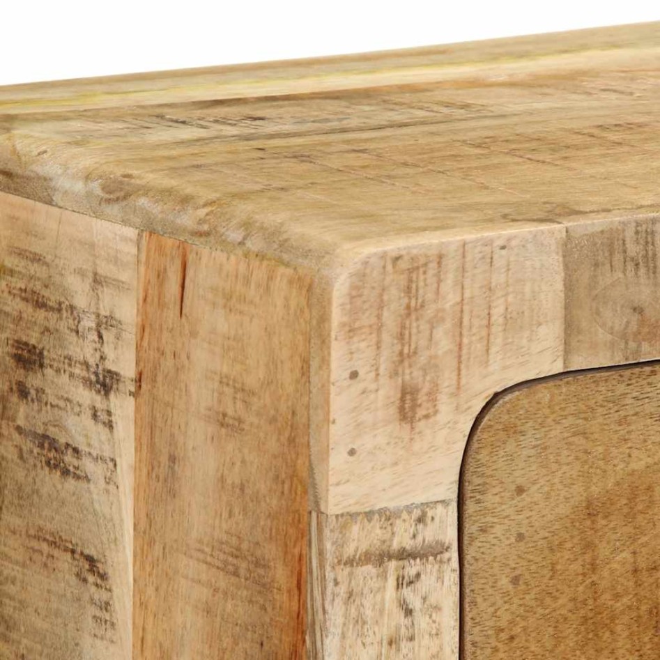 Mueble de TV de pared madera maciza mango rugosa 100x32x25