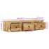 Mueble de TV de pared madera maciza mango rugosa 100x32x25