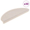 Alfombra autoadhesiva escalera sisal 30 uds 65x21x4 cm Berber