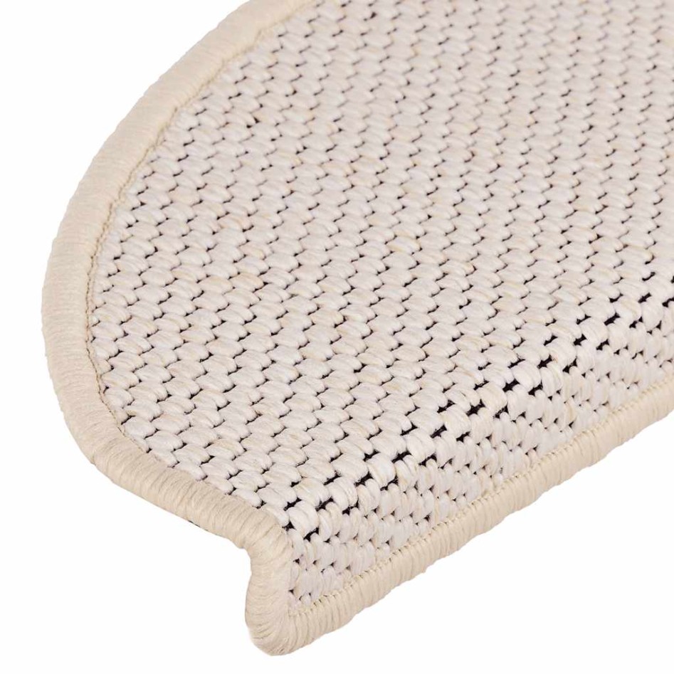 Alfombra autoadhesiva escalera sisal 30 uds 65x21x4 cm