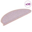 Alfombra autoadhesiva escalera sisal 30 uds 65x21x4 cm rosa